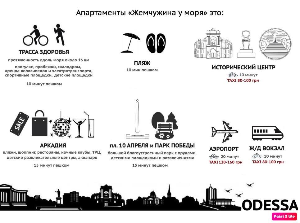 Жемчужина У Моря - Французский Бульвар Аркадия Odessa Eksteriør billede